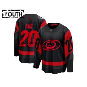 Kinder Carolina Hurricanes Eishockey Trikot Sebastian Aho 20 Adidas 2023 NHL Stadium Series Schwarz Authentic